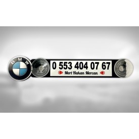 BMW Logolu Lazer Kesim Araç Numaratör